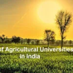 List of Agricultural Universities in India